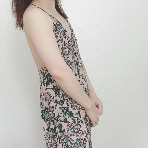 NWT Soft rayon boho sun dress tan/navy/green - Picture 4 of 8